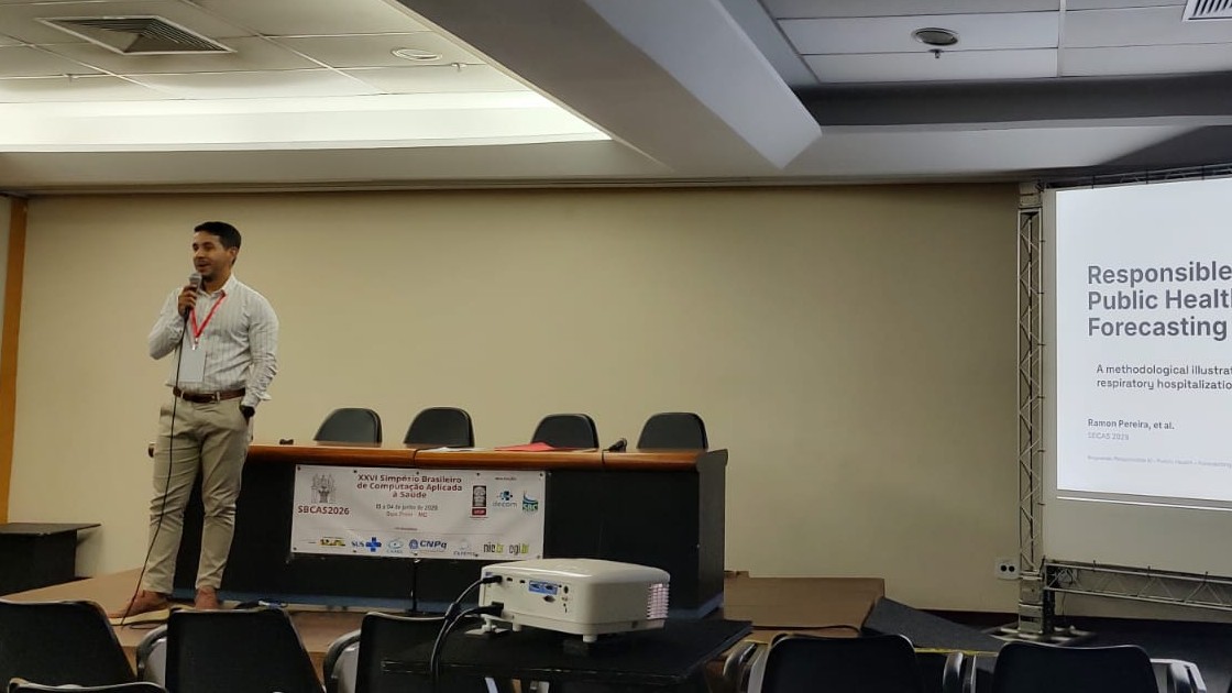 Ramon Pereira presents NIAR-Saúde’s paper at SBCAS 2026 in Ouro Preto